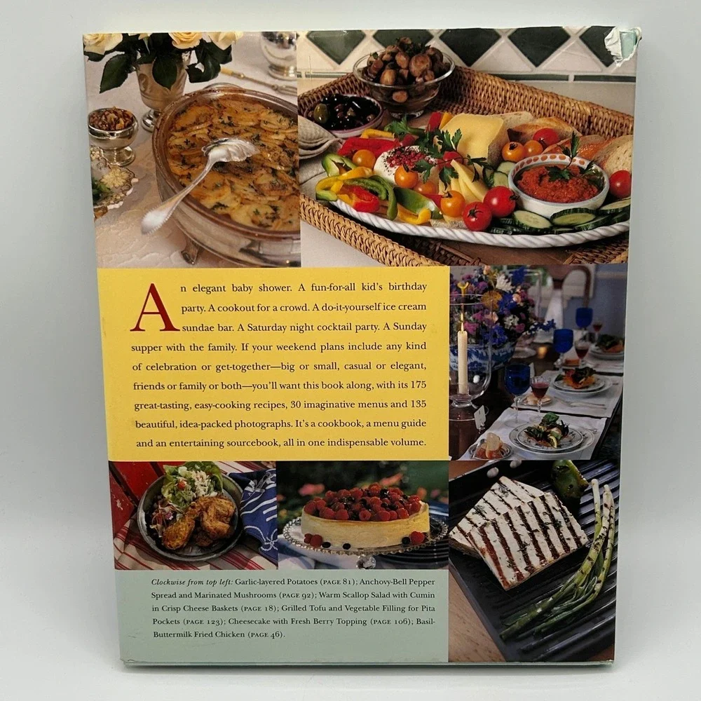 Bon Appetit Weekend Entertaining Cookbook Recipes Party Hardcover Illustrated 98